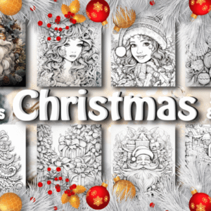 Happy Christmas Coloring Pages for Adult