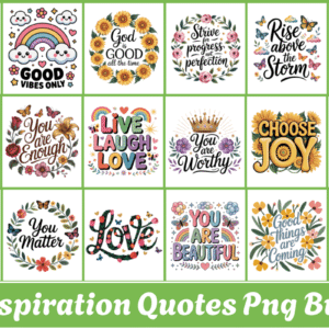 Inspirational Quotes PNG Bundle | Typography Clipart | Instant Download Inspirational Quotes PNG Bundle | Typography Clipart | Instant Download