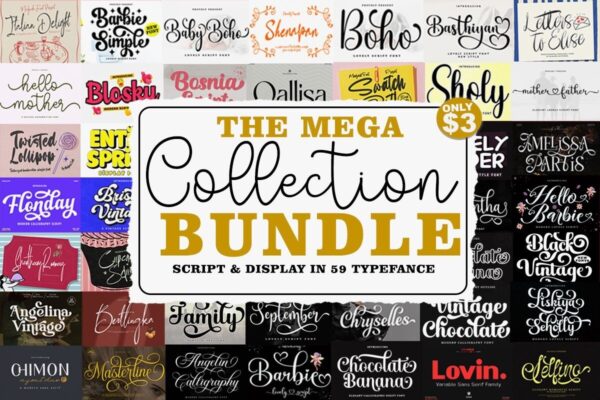 The Mega Font Bundle