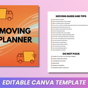 Moving Planner KDP Interior | Instant Download | 40 Pages