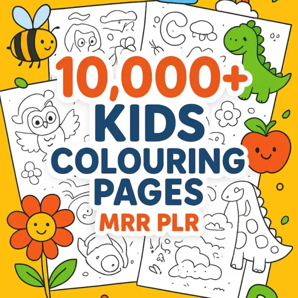 10,000+ Coloring Pages Mega Bundle PLR Kids & Adults